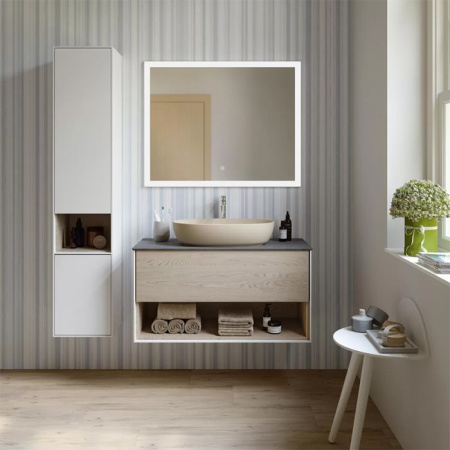 Kerama Marazzi Раковина PLAZA накладная 60*38*13,5см, без отв. под смеситель, без перелива, песочная матовая 