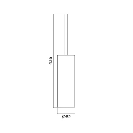 QuadroDesign Аксессуары QA502AS Ершик напольный, цвет Brushed Stainless Steel 