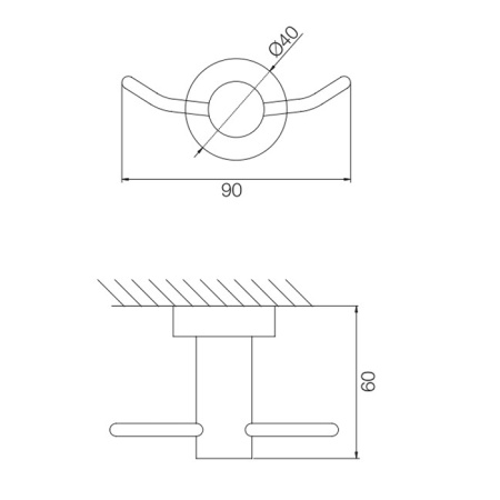 FIMA|Carlo Frattini Rotola Крючок двойной, цвет хром 