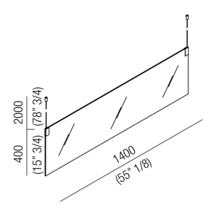 Agape Insegna Зеркало двухстороннее 140x40 см, цвет: хром 