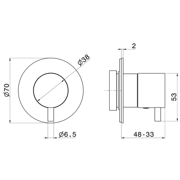 Newform X-Steel 316 Наружная часть для переключателя/запорного вентиля (для 27892/27893) цвет:  PVD Br. Gold 