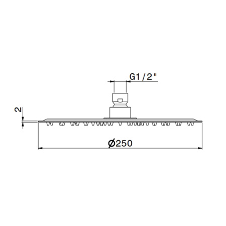 Newform X-Steel 316 Верхний душ, d250 мм, без кронштейна, G1/2" , цвет: PVD Brushed pale gold 