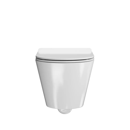 Kerama Marazzi Унитаз Plaza Modern/Плаза Модерн подвесной безободковый, с крепежом, белый глянцевый 