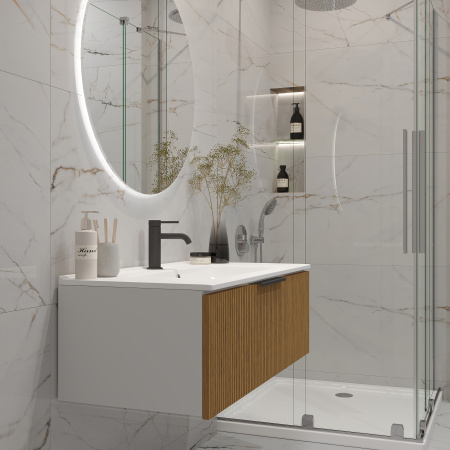 Раковина накладная Oliveeka, белая, NS80 