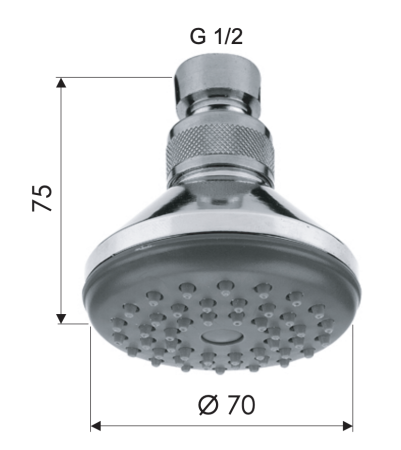 Верхний душ с шарнирным соединением 7 см Remer 351A 