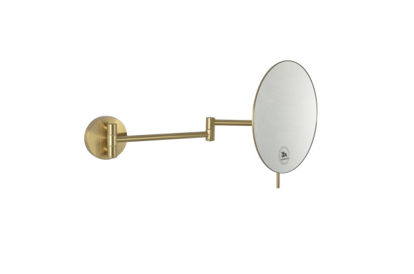 Зеркало косметическое настенное Matt Gold круглое 