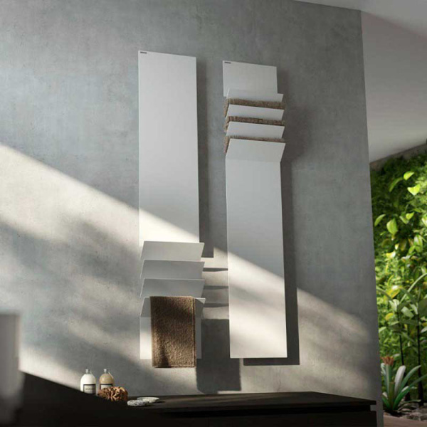 Antrax  Полотенцесушитель FLAPS A 35x121Hсм электрический, цвет BCOR, электрический кабель справа 