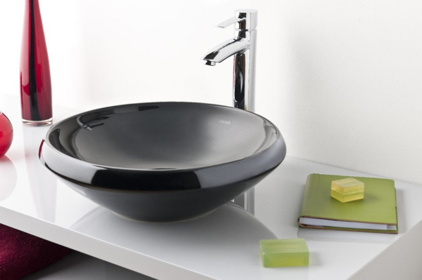XX CREAVIT Раковина мебельная накладная (45 см) ЧЕРНАЯ MN045.40000 