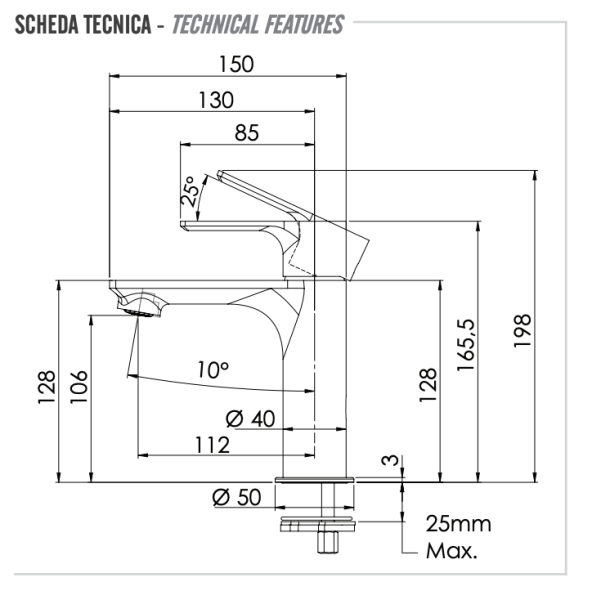 Смеситель для раковины Remer Energy EY12 