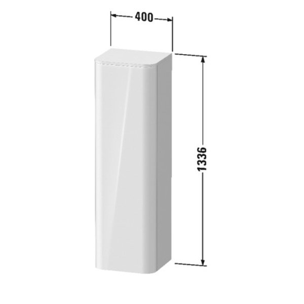 Duravit Happy D.2 Plus Декоратиный топ 403x364x16мм для шкафа # HP1260, HP1261, цвет: Графит суперматовый 