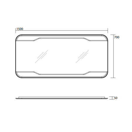 Kerasan Waldorf Зеркало без светильника 150х70см, с выключателем 
