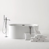 Kerasan Nolita Ванна акриловая  отдельностоящая 145х78х58 см, с пробкой clic clac.цвет белый