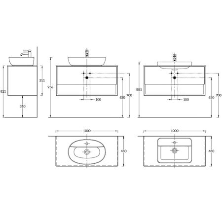 Kerama Marazzi Тумба PLAZA Modern подвесная 100 дуб виченце 1 ящик + полка 