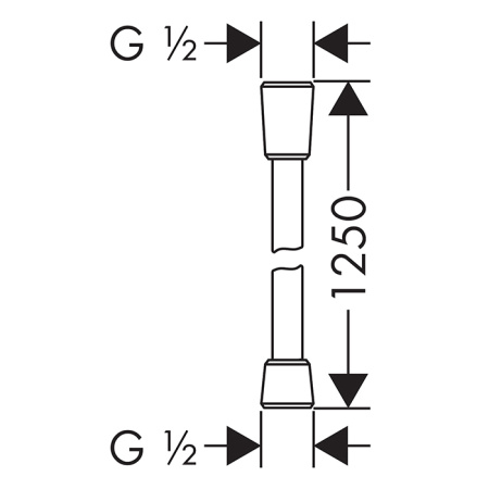 HG Isiflex Душевой шланг 125, скр.монтаж, цвет матовый белый 