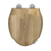 Devon Westminster Сиденье для унитаза из массива светлого дуба,петли хром, микролифт