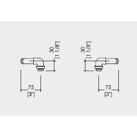 Devon  Набор соединительный для напольных ножек, хром 