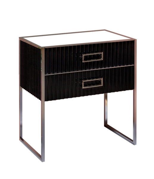 Тумба MONACO 80см  h74см  черная глянец +  хром   под раковину чашу 