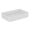 Ideal Standard Conca Раковина 600х400хh120 мм, накладная прямоугольная, без перелива и отв. под смес., с крепежом, цвет: белый матовый