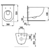 LAUFEN Pro Унитаз подвесной безободковый 530х360х340 мм., цвет белый 