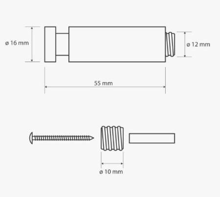 DARK: Крючок 55 мм 
