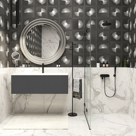 KERASAN SHAPE Раковина керамическая 1220х520 мм., встраиваемая, с 1 отверстием для смесителя, цвет белый глянцевый 