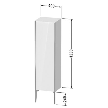 Duravit XViu запчасть - Ножки 240x25x10мм, алюминивые, в комплекте : 2шт., цвет: champagne matt 