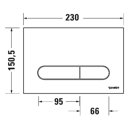 Duravit DuraSystem Beta 100 Клавиша смыва, черный матовый (Спец.цена из наличия) 