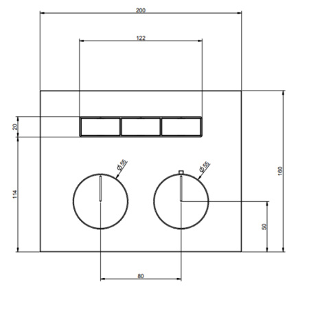 Gessi Hi-Fi Термостат для душа, с включением до 3 источников одновременно (внешняя часть), цвет: Black Metal Brushed PVD 