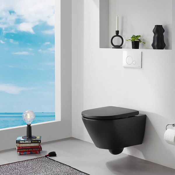Duravit D-Neo Унитаз подвесной Duravit Rimless®безободкрвый, цвет: антрацит матовый (Спеццена) 