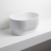 SIMAS Po-mo  Раковина чаша на столешницу/ полувстраеваемая сверху 50x33xh24 см, без отв. для смесителя, без перелива, цвет белый