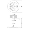 Gessi Goccia Верхний душ для потолочного крепления Ø306мм, цвет: белый 