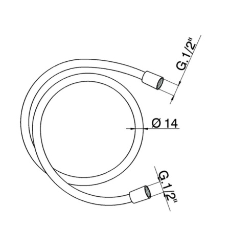 CISAL Shower Душевой шланг 150 см, цвет Nero Opaco 