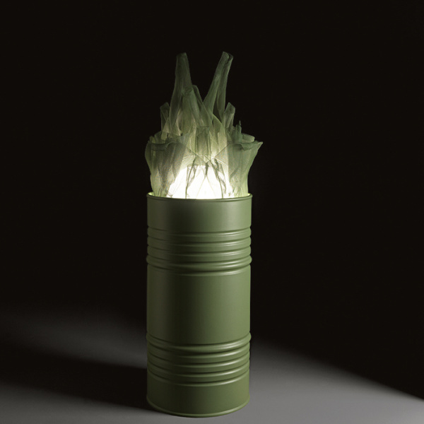 Kerasan Artwork Раковина свободностоящая "BARREL" d 45,H 90 см, без отв под смеситель,  слив в стену, цвет: Verde muschio 