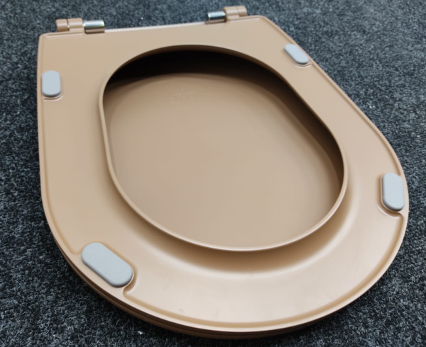 Kerasan Nolita Сиденье для унитаза SLIM быстросъемное, цвет Bruno matt, петли хром (микролифт) 