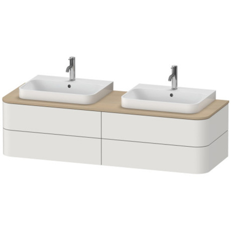 Duravit Happy D.2 Plus Раковина 600х400мм, без перелива,с выпуском с керамической крышкой цвет: белый (Спец.цена из наличия) 