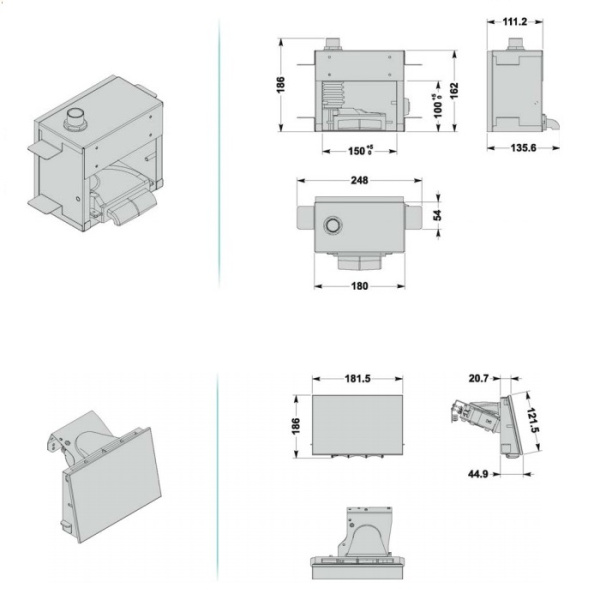 Effegibi Nuvola Smart Power 55 Парогенератор 52х26хh27 см, 5,5 кВт 