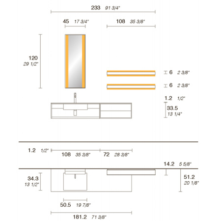 NOORTH milldue edition Fjord Отделочная боковая стенка 1.2x51хh33.5см, металл, цвет: bazalto-338 