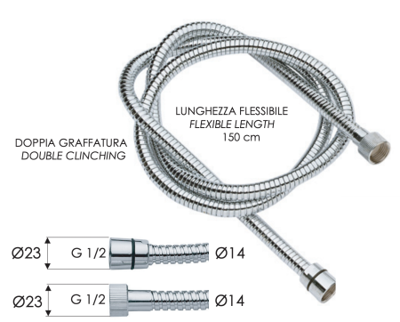 Шланг для душа 200 см Remer 333CNES200 