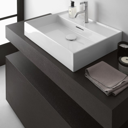 LAUFEN BOUTIQUE Тумба под раковину 1200x500x430 мм., 1 ящик, с отверстием для раковины по центру, цвет темный дуб 