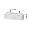 Duravit Happy D.2 Plus Раковина 600х460мм с переливом, 1 отв под смес,  выпуск с керам. покрытием цвет белый (Спец.цена из наличия) 