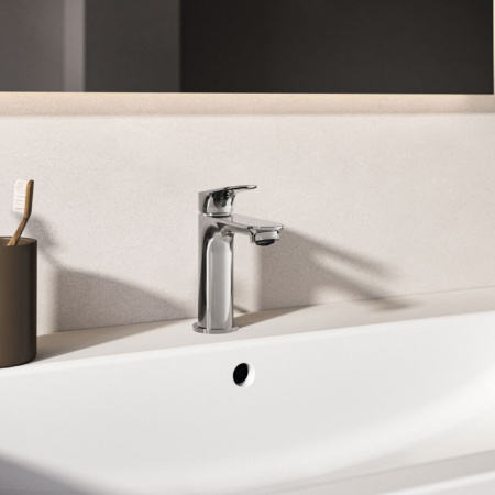 Ideal Standard Ceralife O Смеситель для раковины H100, с донным клапаном, цвет: хром 