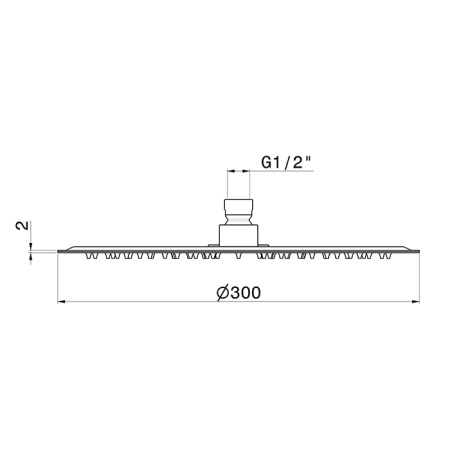 Newform Head Showers Верхний душ закругленный с дождевой струей  H= 2 мм  D=300 мм, цвет: PVD brushed copper bronze 