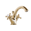 Gattoni Vivaldi Смеситель для раковины с донным клапаном, высота излива 110мм, цвет золото (С царапиной на носике!) (НЕ произв!)