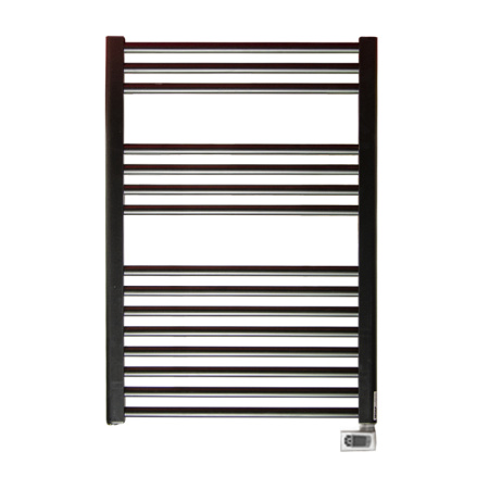 Irsap Ares Полотенцесушитель электр. 580x818x30мм (15 трубок-2 пром), мощность:400 ватт,с электр/термостатом, провод: 1200мм, цвет: черный матовый(К1) 