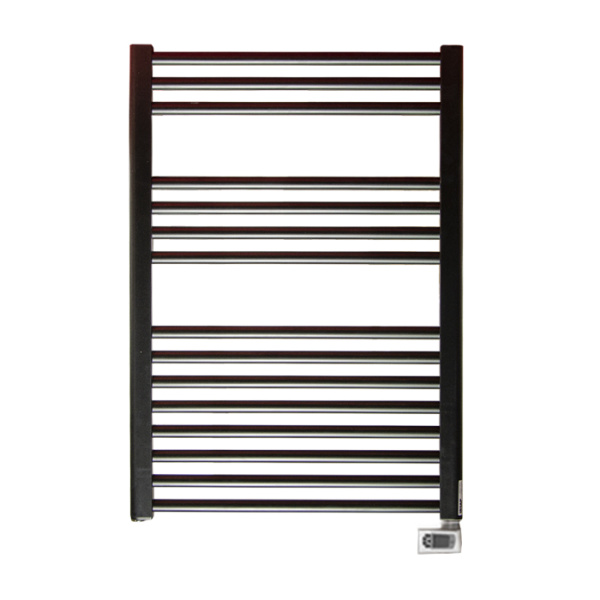 Irsap Ares Полотенцесушитель электр. 580x818x30мм (15 трубок-2 пром), мощность:400 ватт,с электр/термостатом, провод: 1200мм, цвет: черный матовый(К1) 