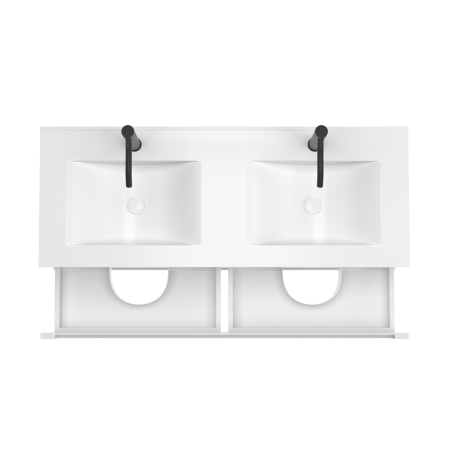 Тумба под раковину/столешницу/столешницу/столешницу Дион, Белый мат/Дуб 120 