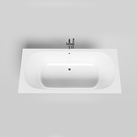 Salini ORNELLA AXIS 190 Встраиваемая ванна 1900х900х600мм, прямоугольная ,мат-л: S-Sense,  белый матовый (без слива-перелива!) 