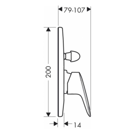 HG Logis Встраиваемый смеситель для ванны, вакумный переключатель, внешняя+внутренняя части, цвет: хром 