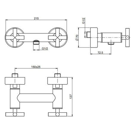 FIMA|Carlo Frattini Maxima Смеситель для душа внешнего монтажа, цвет хром 
