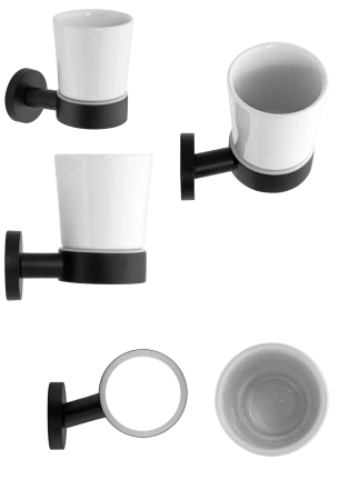 Стакан Remer Guest GS15NO, черный матовый 